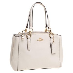 Coach Christie bag cream
leather gold-tone hardware fabric-lined interior
